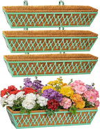 4 Pack 30 Inch Window Boxes Planters Railing Planter Box by KarlliuHOMEGARDEN