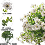 Artificial Fake Flowers for Outdoor Spring Decoration, 16 Bundles Faux Silk - Image 3