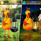 Garden Decor Chicken Solar Statues, Unique Garden Statues Chicken - Image 2