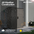 Suncast Outdoor Storage Cabinet Waterproof Resin Vertical Outdoor Storage Shed - Image 5