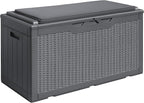 Devoko 100 Gallon Waterproof Large Resin Deck Box Outdoor Storage Box Indoor by DEVOKO
