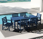 5-Piece Navy Blue Outdoor Dining Set - Image 8