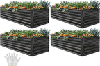 YITAHOME 6x3x2 ft 4pcs Galvanized Raised Garden Bed Kit, Large Metal Planter Box by YITAHOME