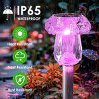 Mancra 8 Pack Mushroom Solar Pathway Lights, Color Changing LED Solar Outdoor - Image 3