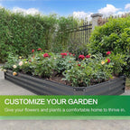 GARDMAX 8x4x1FT Galvanized Raised Garden Bed Kit, Metal Planter Boxes Outdoor - Image 2