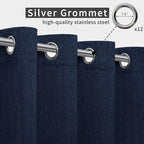 Easy-Going Linen Look Outdoor Curtains Waterproof Windproof Porch Curtains - Image 3