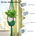 USLAI Macrame Plant Hanger Indoor Outdoor, Fits 3 to 6.5 inch Pots, Hanging - Image 6