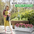 Raised Garden Bed with Wheels, 21 Gallon Self-Watering Outdoor Raised Planter - Image 5