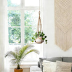 3 Pack Jute Macrame Plant Hanger Indoor 3 Different Sizes Hanging Planter - Image 4