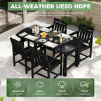 HDPE Outdoor Patio Dining Set - Image 3