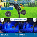 T-SUNUS Blue Solar Lights Outdoor Christmas, 2 Modes Garden Spotlights - Image 5