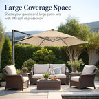 Best Choice Products 10ft Offset Cantilever Hanging Market Patio Umbrella - Image 4