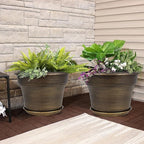 Plant Planters Pots Set of 4 Pack 10 Inch, Plastic Flower Pot - Image 6