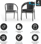 Flash Furniture Lila Modern Rattan Indoor/Outdoor Stackable Dining Chairs - Image 4