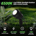 Spotlight Outdoor – 120V Plug-In, 6500K Cool White LED Landscape Lighting - Image 7