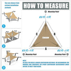 Amgo 20' x 20' x 20' Blue Triangle Sun Shade Sail Outdoor Canopy Awning UPF50+ - Image 2