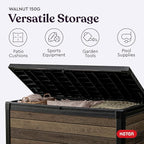 Keter Signature Collection 150 Gallon Resin Deck Box Organization and Storage - Image 8
