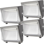 Glass Lens Wall Pack: 120W Outdoor LED Wall Lights 4Packs by WelcometovisitLitezone