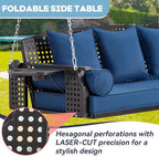 3 Seat Porch Swing, Patio Swing Bench - Image 5