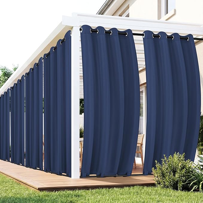 Outdoor Curtains for Patio Waterproof 6 Panels by RichSets