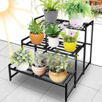 Plant Stand Indoor Outdoor, 3-Tier Wrought Iron Plant Stands, Stackable Metal - Image 2