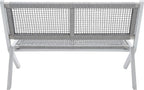 SAFAVIEH Outdoor Collection Kobina Grey Acacia Wood/Grey Rope Foldable Bench - Image 5