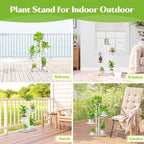iDavosic.ly 3 Tier Plant Stand Indoor Outdoor, Tiered Corner Multiple Flower - Image 2