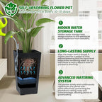Garvee 16" Tall Planters Set of 2, Outdoor＆Indoor Black Planter Pots, High - Image 5