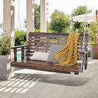 VEVOR Outdoor Wooden Porch Swing, 880lbs 4.5FT Heavy Duty Haning Porch Swings - Image 8