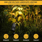 Malibu Landscape Lighting Outdoor 50W Spotlight Waterproof Halogen Floodlight - Image 6