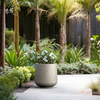 Kante 15.3" Dia Round Concrete Planter, Outdoor Indoor Large Plant Pots - Image 4