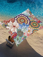 Sun Shade Sail 8'x10' Boho Floral Rectangle Sun Shade Sails Canopy Waterproof - Image 3