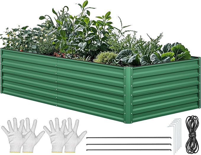 YITAHOME 96x48x24 in Galvanized Raised Garden Bed Kit, Large Metal Planter Box - Image 8