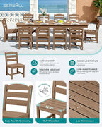 SERWALL 11 Piece Outdoor Dining Set - Image 3