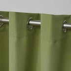 NICOLE MILLER NEW YORK Canvas Indoor/Outdoor Grommet Top Curtain Panel Pair - Image 3
