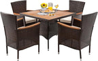 RoyalCraft 5 Piece Patio Wicker Dining Sets - Image 7