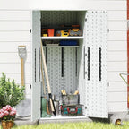 EHHLY Heavy Duty Tall Storage Cabinet Outdoor Weatherproof, 28 Cuft Garage - Image 3
