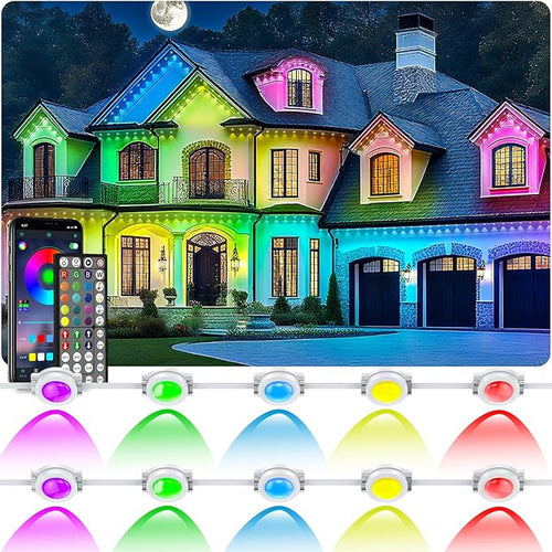 400Ft Permanent Outdoor Lights for House Waterproof, IP67 LED Eave Lights by Unknown