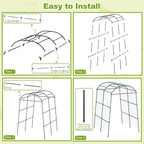 Miory Garden Arch Trellis for Climbing Plants Outdoor, Metal Plants Support - Image 4