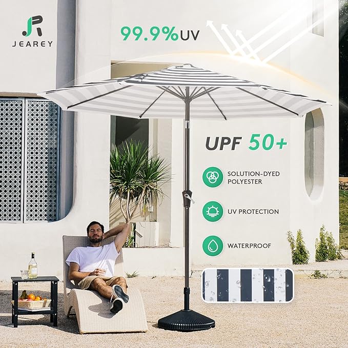 JEAREY 9FT Outdoor Patio Umbrella Outdoor Table Umbrella - Image 3