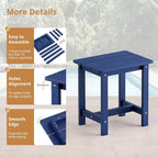LUE BONA Outdoor Side Table, HDPS Small Outdoor Table, Adirondack Side Table - Image 7