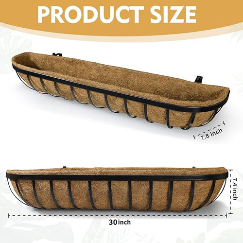 4 Pack 30 Inch Window Deck Railing Planter Boxes - Image 2