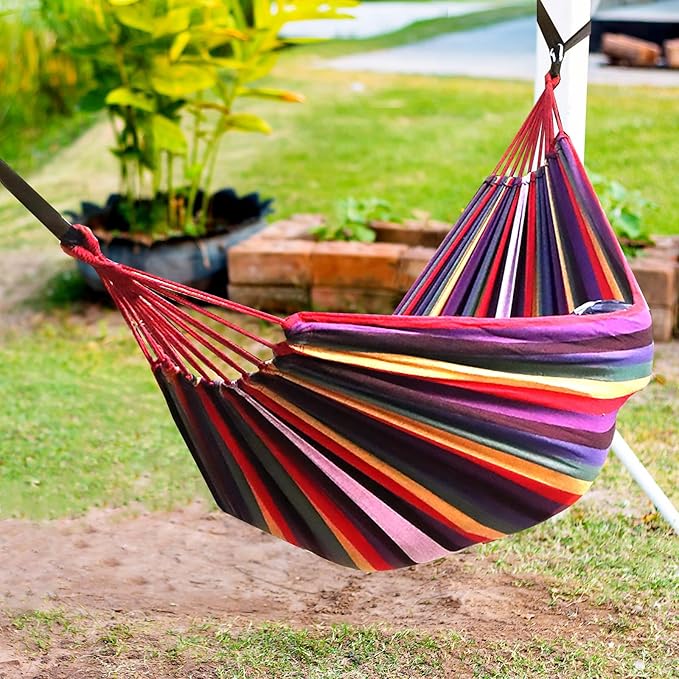 ANYOO Cotton Hammock Portable Camping Hammocks - Image 7