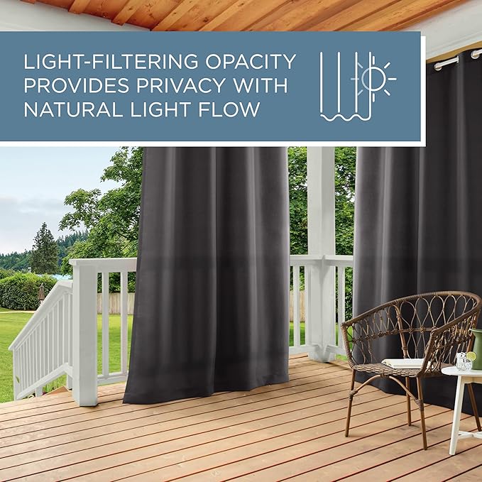 TOWN & COUNTRY BASICS Cabana Solid Heavyweight Indoor Outdoor Curtains - Image 8