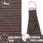 LOVE STORY Custom Size 10'x15' Brown Sun Shade Sail Rectangle UV Block Canopy - Image 5
