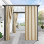 RYB HOME Outdoor Curtains for Patio Waterproof Block Sunlight Thermal Insulated by RYBHOME