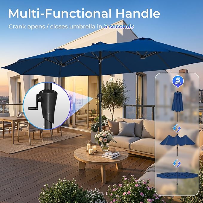 SUPERJARE 15FT Outdoor Umbrella - Image 5