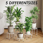 5-Pack Metal Plant Stands for Outdoor Indoor, Anti-Rust Iron Flower Pot Stand - Image 3