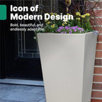 Step2 Tremont Tall Square Tapered Planter, Indoor/Outdoor Plants, Efficient - Image 2
