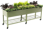 Rolling Elevated Raised Garden Bed-V Series, 1400 Lbs Weight Capacity, Outdoor by VegoGarden